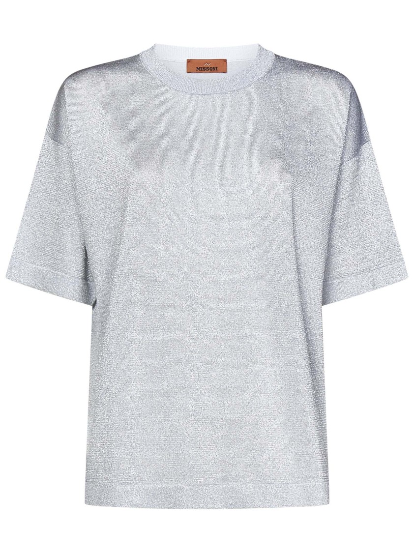 Missoni Oversized Crew Neck T-shirt In Gray