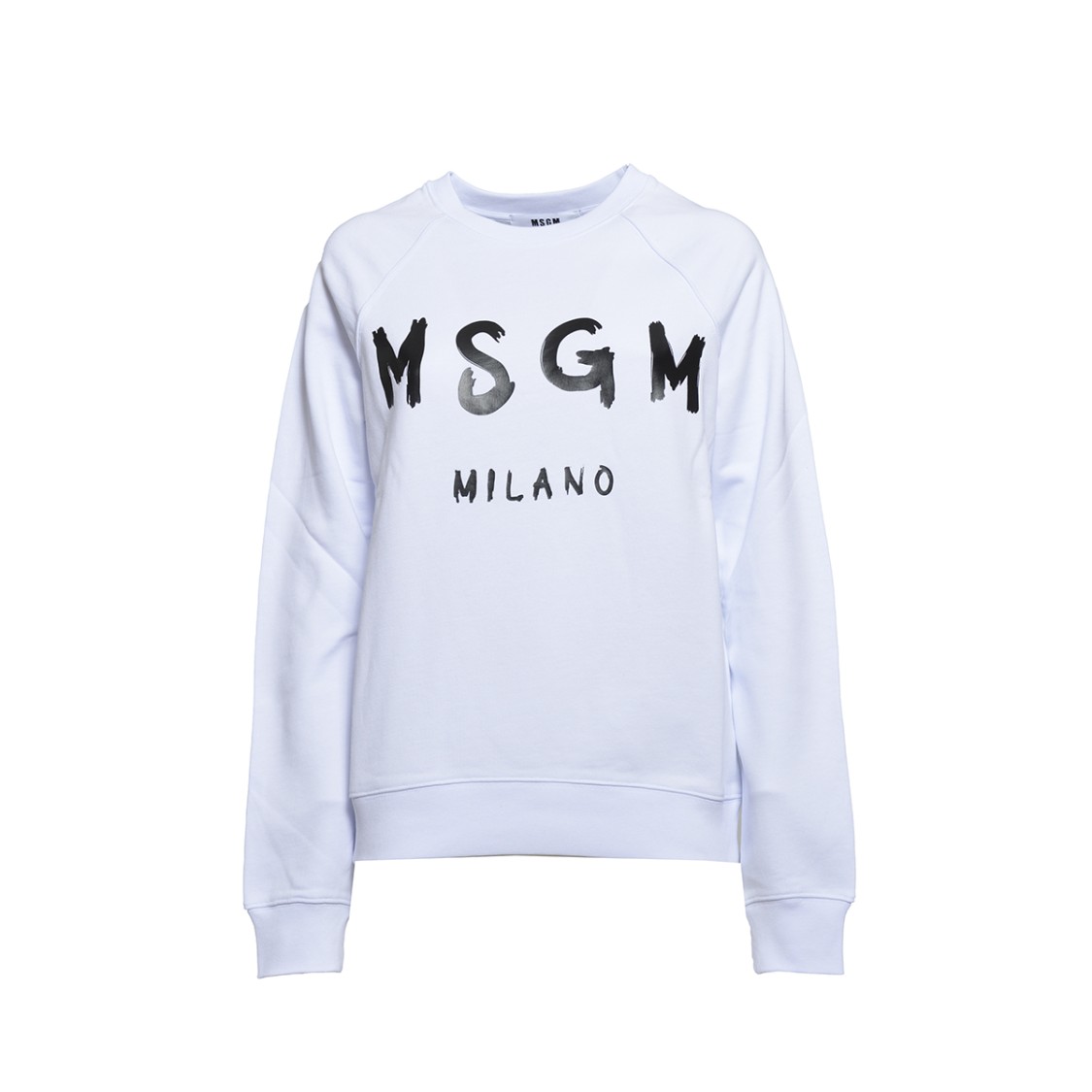 Msgm Crewneck Cotton Sweatshirt - White