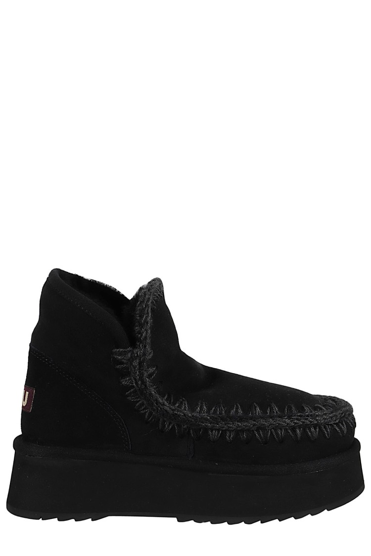 Mou Mini Eskimo Platform Ankle Boots In Black