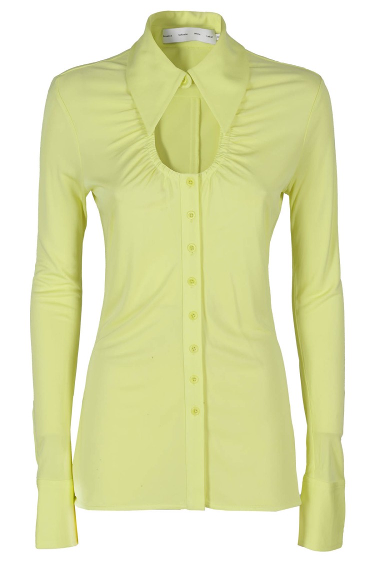PROENZA SCHOULER X WHITE LABEL PROENZA SCHOULER X WHITE LABEL LIME VISCOSE SHIRT