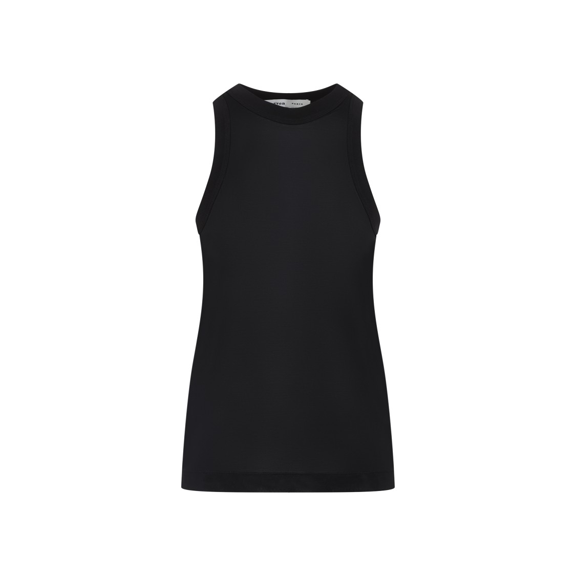 Carven Deep Black Silk Tank Top