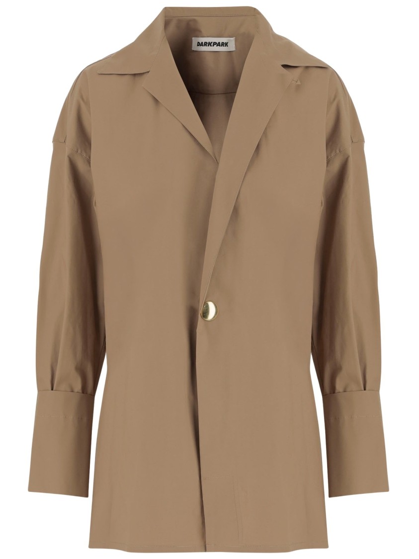 Shop Darkpark Stretch Cotton Jodie Shirt In Neutrals