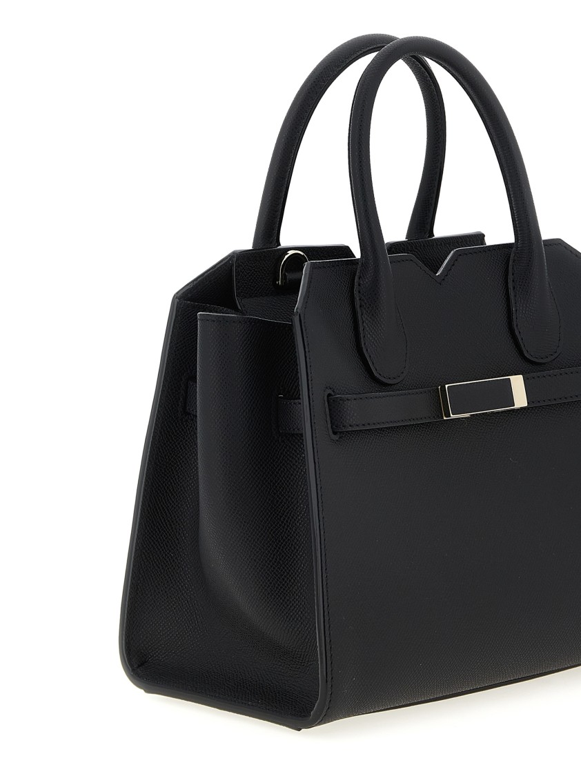 Valextra 'milano' Mini Handbag In Black