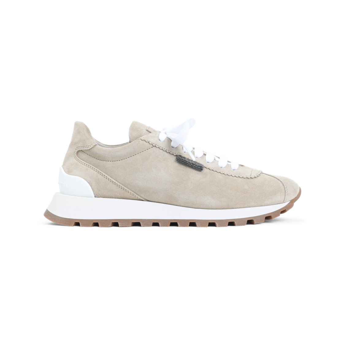 Brunello Cucinelli Monili-chain Suede Sneakers