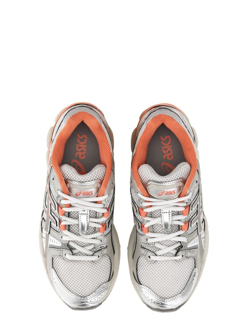 Asics Gel-nimbus 9 Low-top Mesh And Leather Sneakers In Silver
