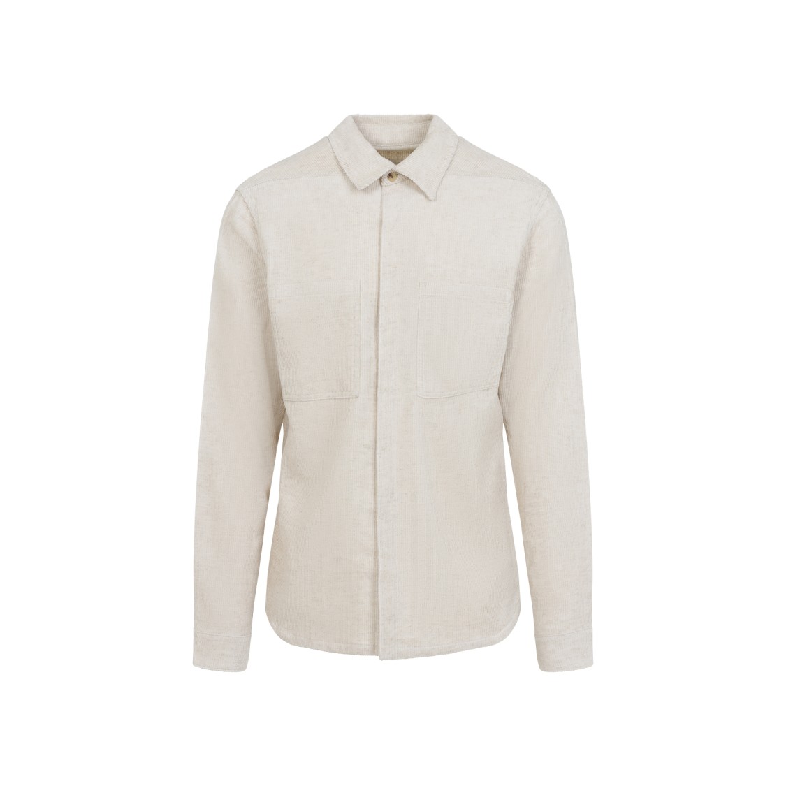 Rick Owens Work Shirt With Buttoned Cuffs And Chest Pockets In White