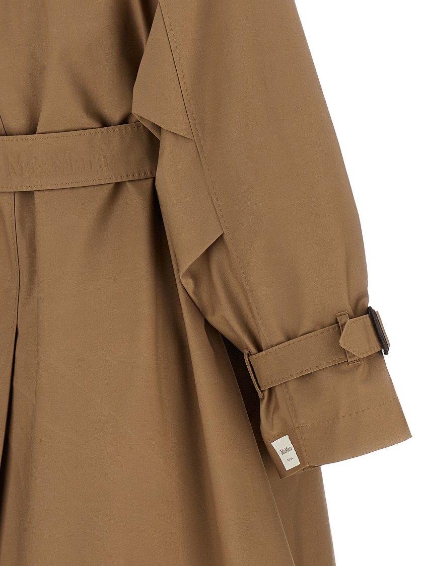 Max Mara Beige Strench Trench Coat In Brown