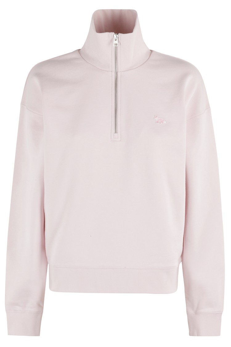 Shop Maison Kitsuné Half Zip Sweatshirt