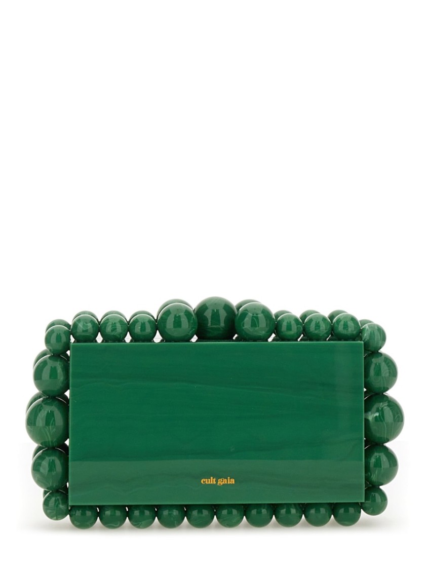 CULT GAIA CULT GAIA EOS CLUTCH WITH GLOSSY BEADED EDGING
