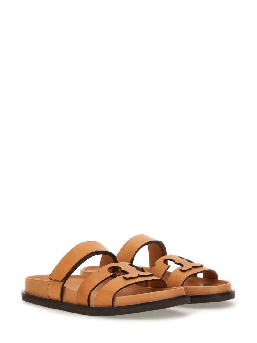 Tory Burch Ines Sport Leather Slide Sandals