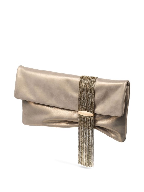 クラッチバッグ Jimmy Choo Gold-Tone Crystal-Embellished Foldover Clutch Jimmy Choo Gold-Tone Crystal-Embellished Foldover Clutch