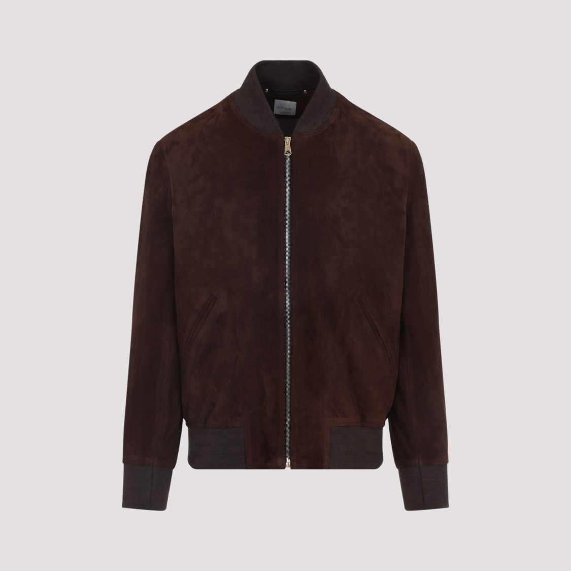 Paul Smith Red Lamb Suede Leather Regular Fit Bomber Jacket