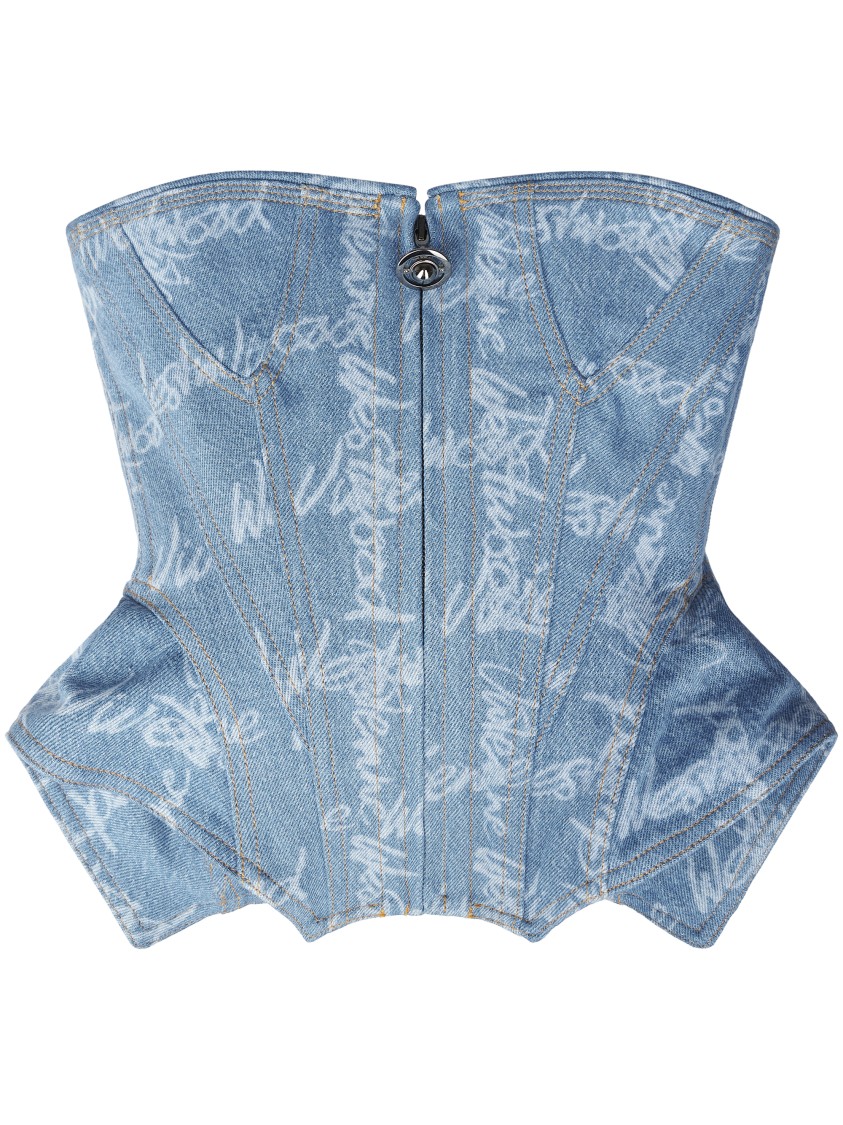 Vivienne Westwood Cobrax Denim Corset In Blue
