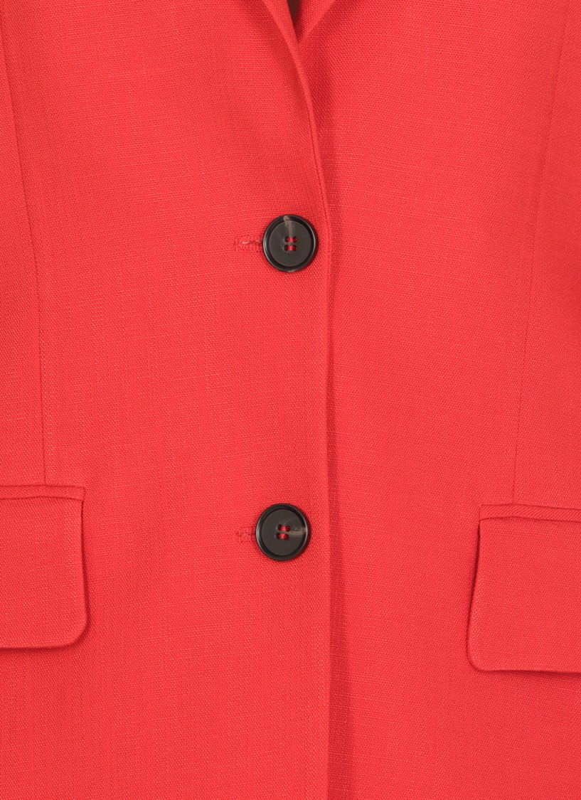 Msgm Single Breast Viscose Blend Blazer In Red