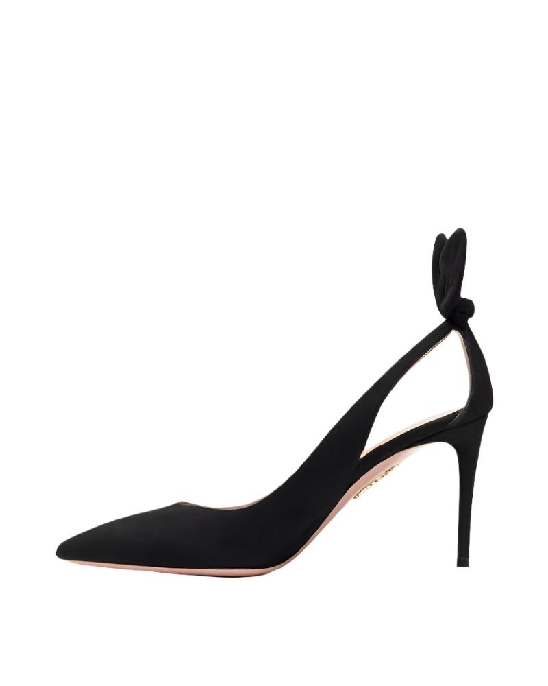 Aquazzura Bow Tie 105mm Leather Pumps
