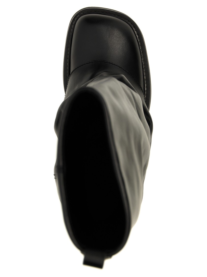 Attico The  'robin Combat' Boots In Black