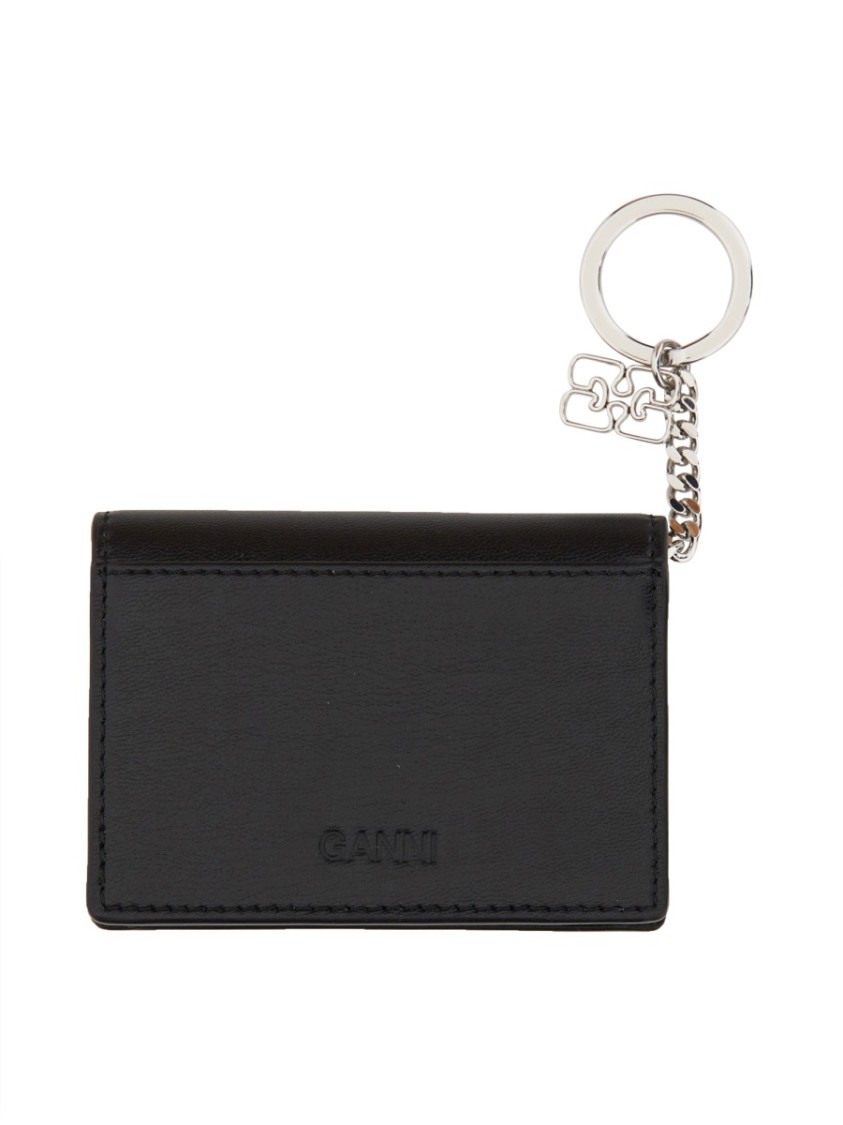 Ganni Bou" Card Holder In Black