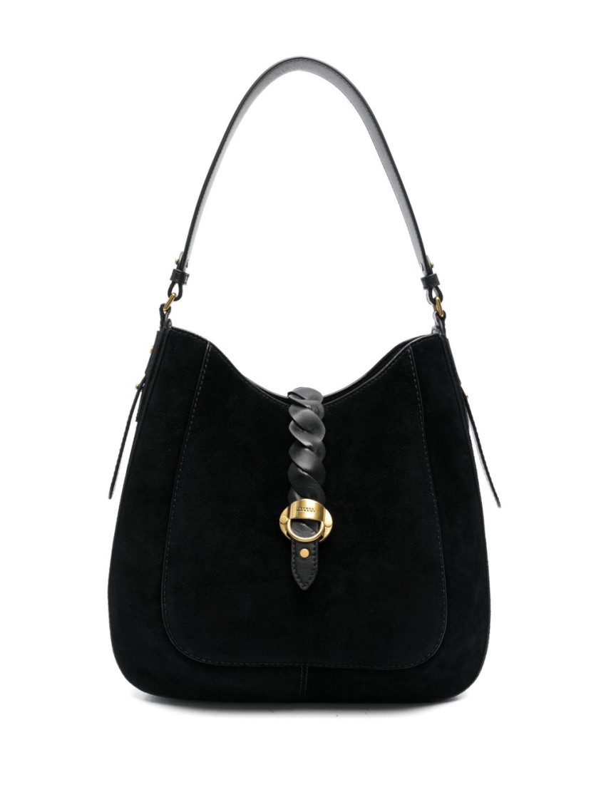 Isabel Marant Altay Hobo Bag In Sumptuous Black Suede In Black