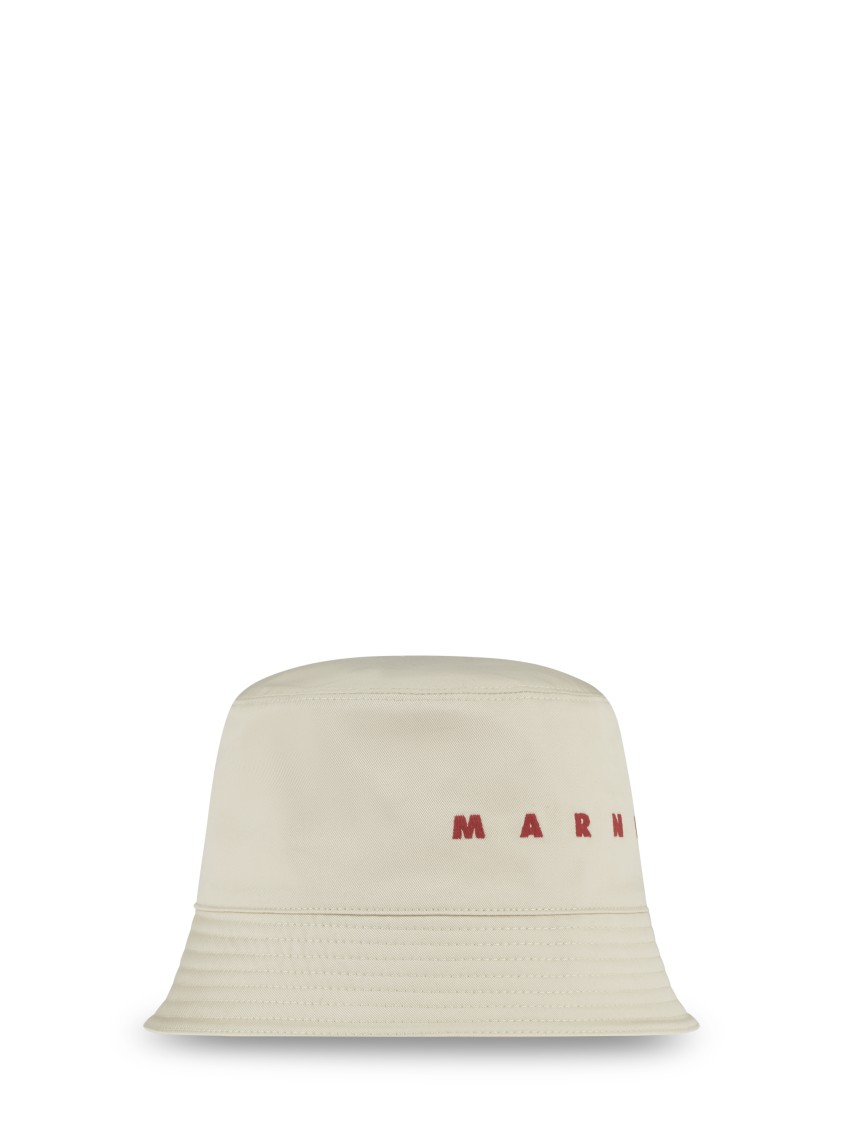 Marni Structured Bucket Hat With Wide Brim In Gray