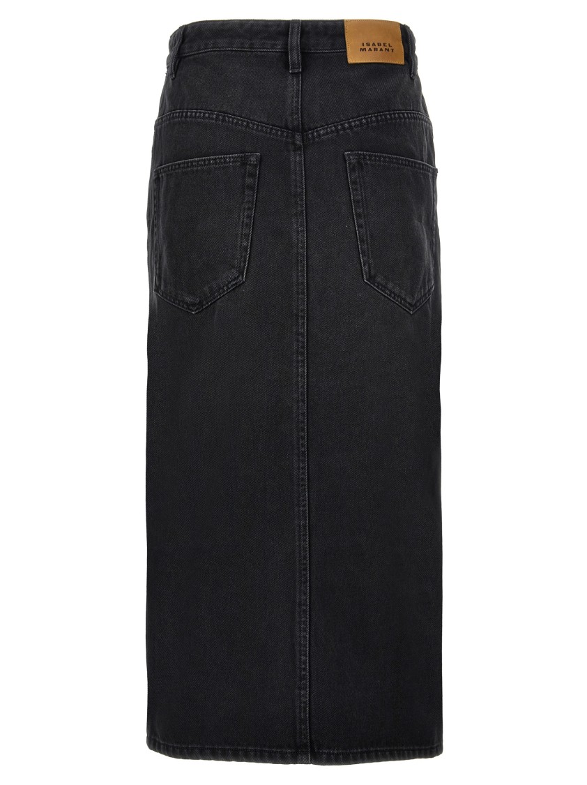 Isabel Marant Étoile Marant Etoile Vandy Denim Cotton Skirt In Blue