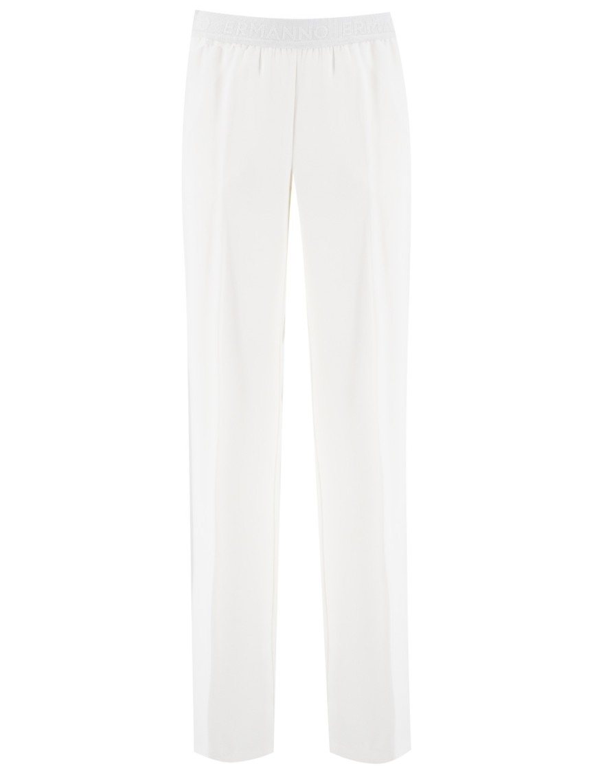 Ermanno Firenze White Straight-Leg Trousers | THE LIST