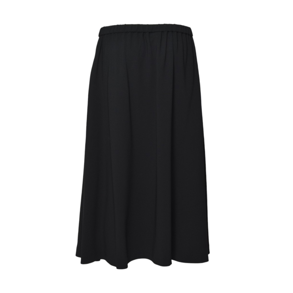 Aspesi Midi Pencil Skirt In Triacetate Cady Crepe In Black