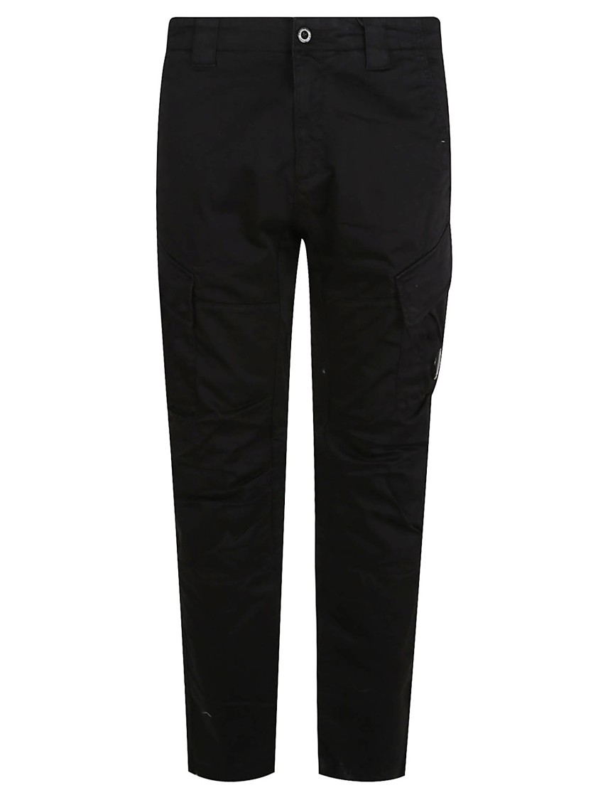 C.p. Company Tailored Black Trousers With Cargo Pockets