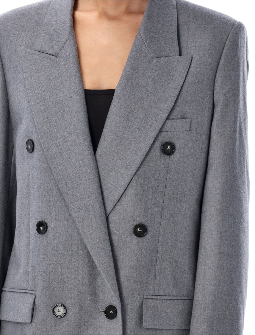 Stella Mccartney Grey Double-breasted Blazer
