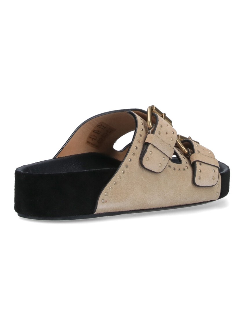 Shop Isabel Marant "lennyo" Sandals – Beige