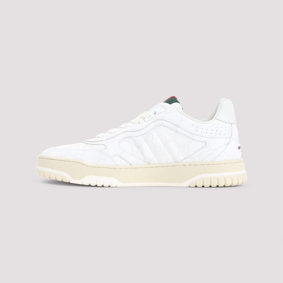 Shop Gucci Textured White Sneakers With Cushioned Sole