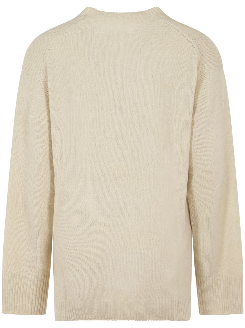 Loulou Studio Relaxed-fit Deep V-neck Sweater In Neutral