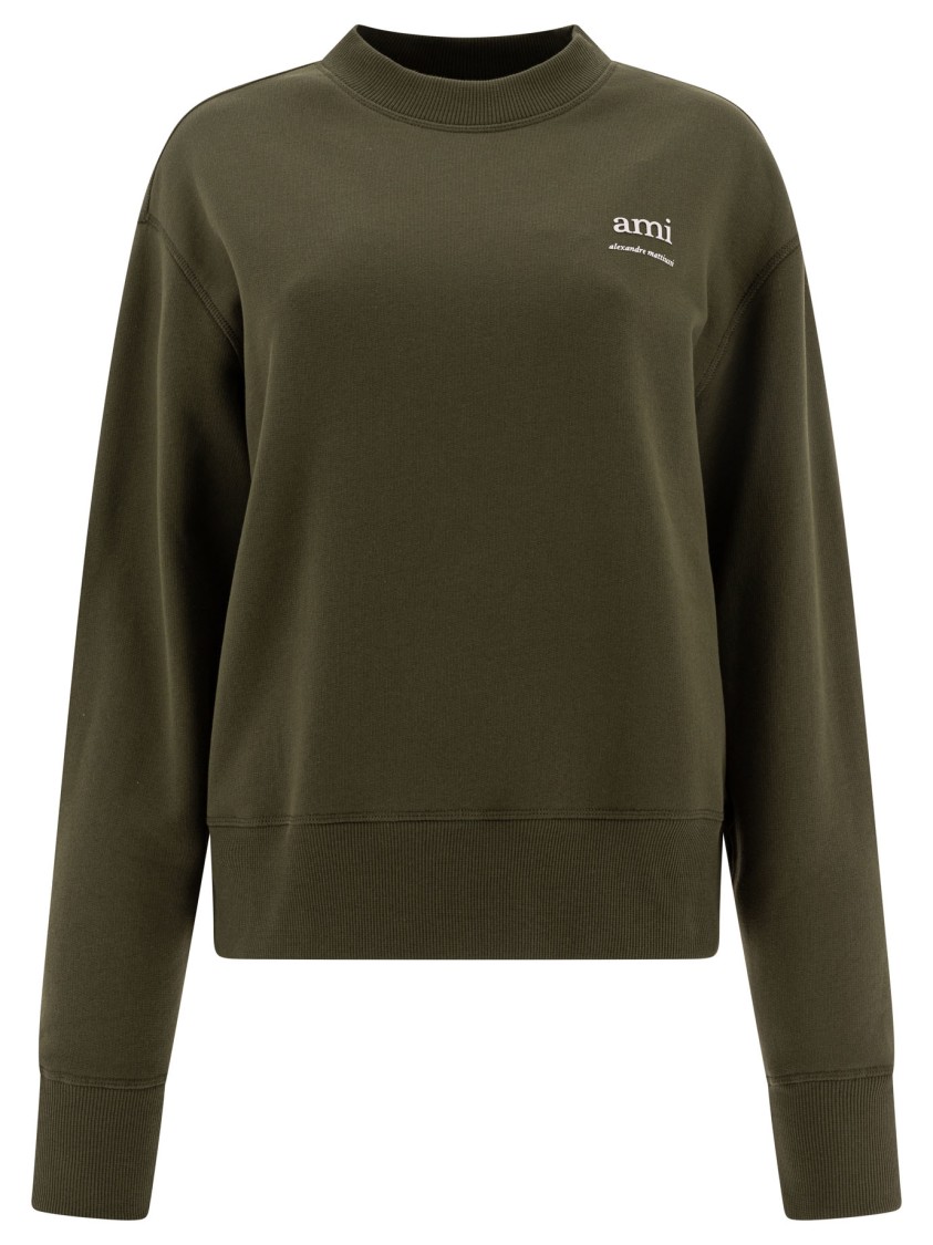 Ami Alexandre Mattiussi Ami Relaxed Fit Cotton Sweatshirt In Black