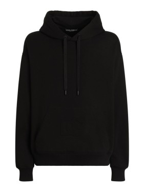 Dolce & Gabbana Relaxed Fit Black Hoodie in Black | THE LIST