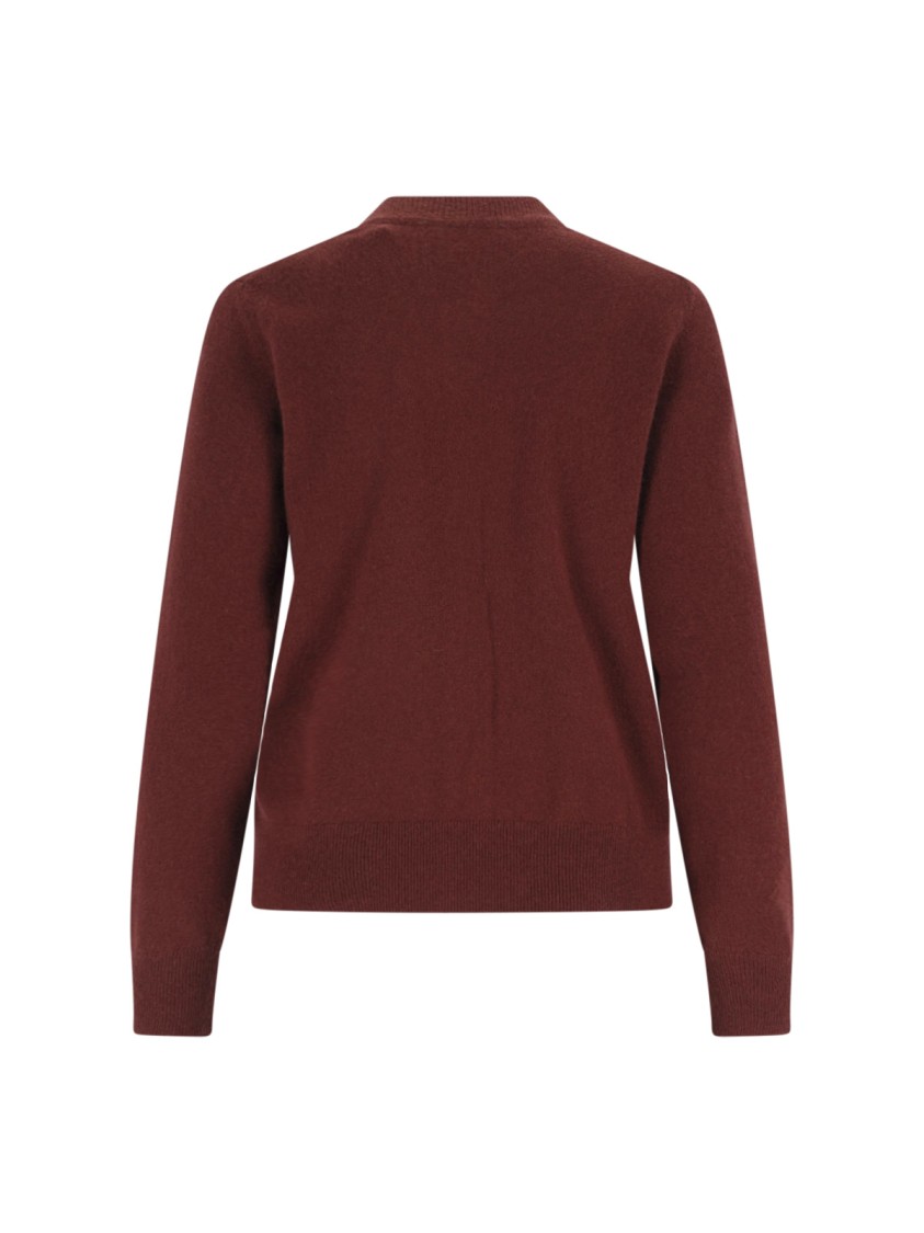 Burberry Ekd Cashmere Cardigan In Red