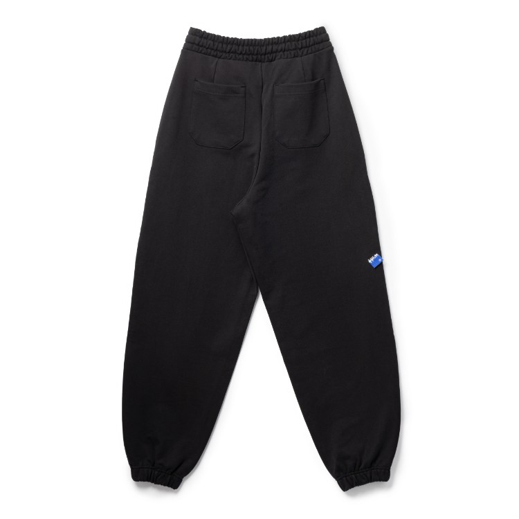 Adererror Mid-rise Semi-oversized Black Pants In Black