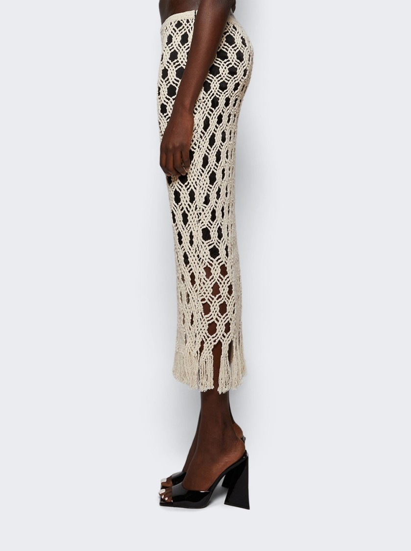Shop Diotima Sparrow Skirt Natural & Black In Neutrals
