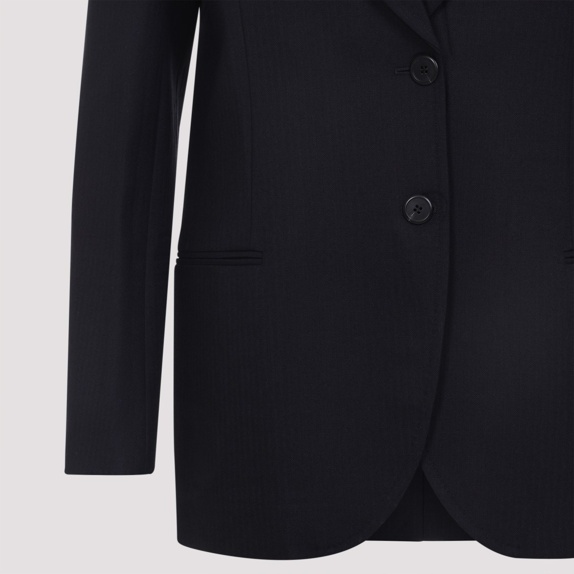 Prada Wool Jacket Notched Collar In Black