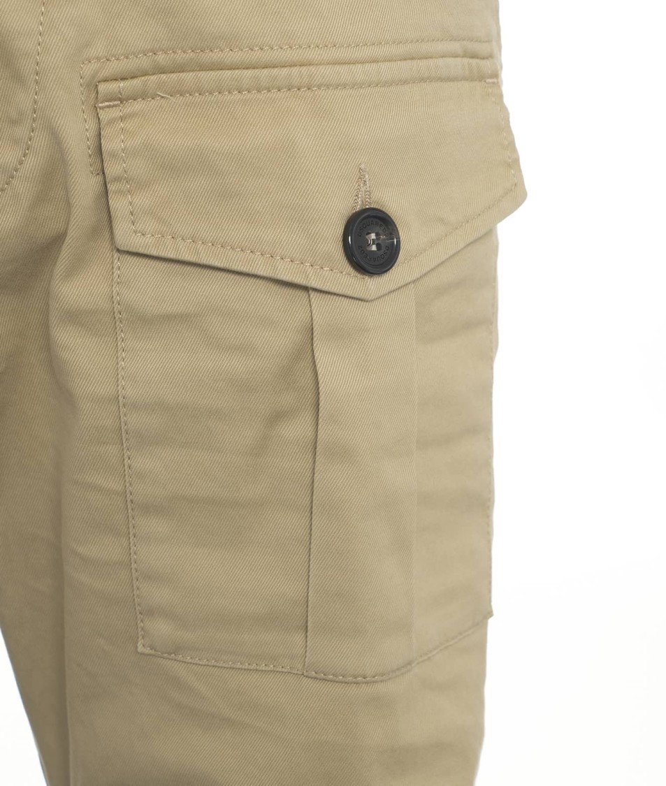 DSQUARED2 DSQUARED2 BEIGE CARGO PANTS WITH STREAMLINED SILHOUETTE
