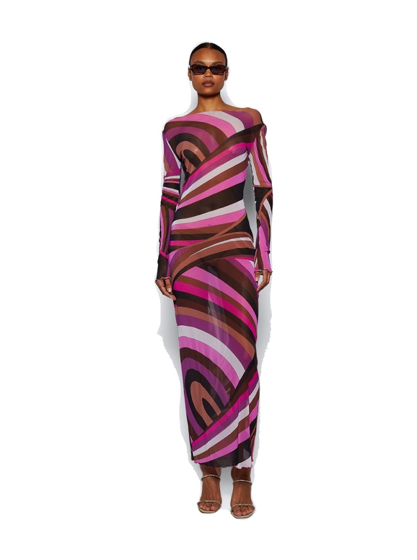 PUCCI PUCCI LONG DRESS - TULLE FUCHSIA