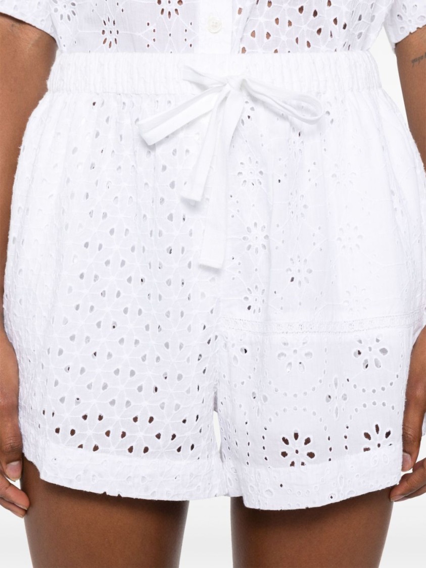 Shop Polo Ralph Lauren Eyelet-detail Short-sleeve Shirt And Shorts Set