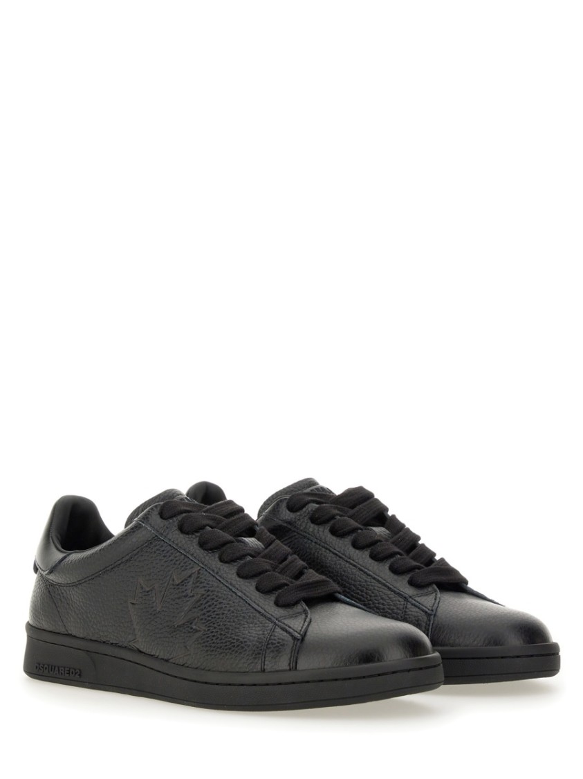 Dsquared2 Dsquared Men "maple Leaf Boxer" Sneaker In Black