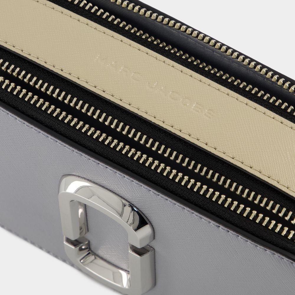 Marc Jacobs The Snapshot Crossbody - Leather - Grey In Grey