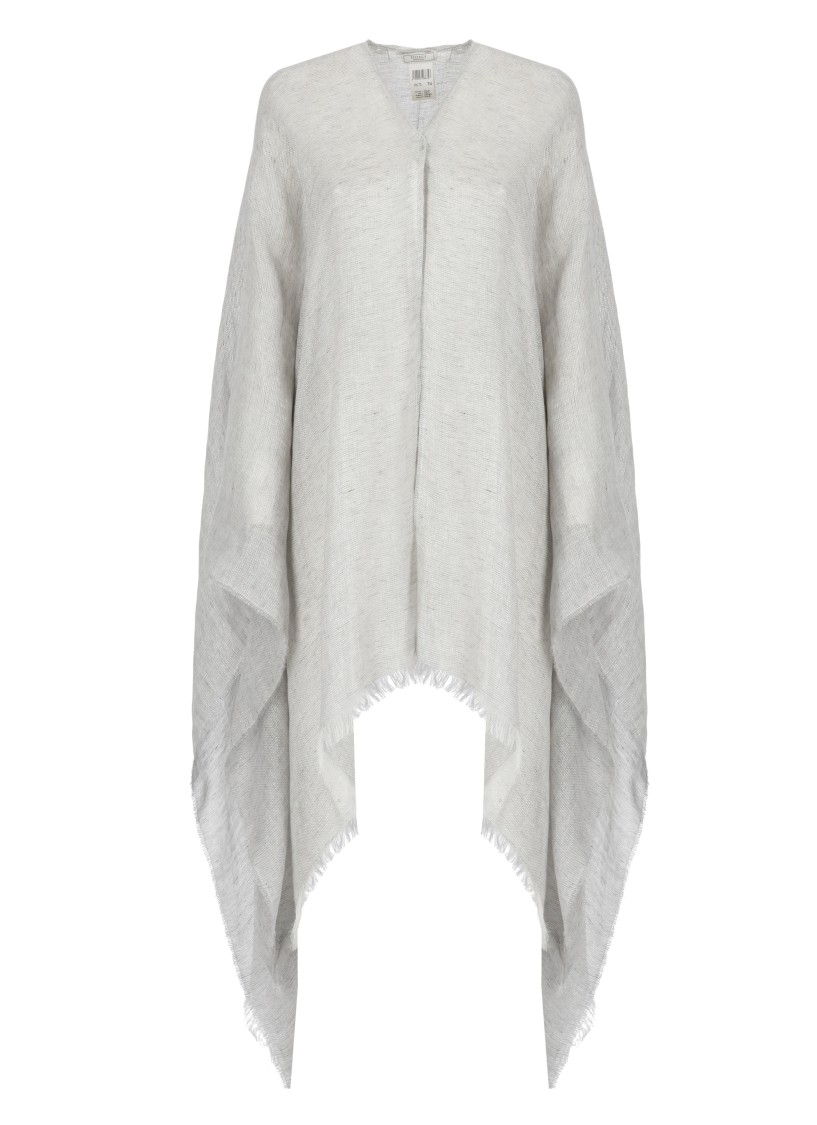 Shop Peserico Grey Lurex Cape