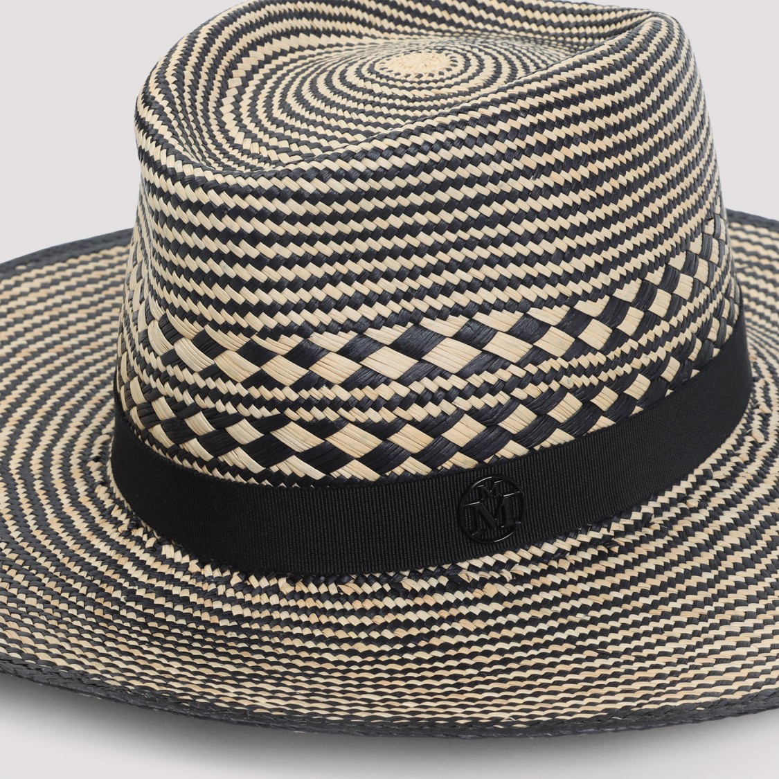 Shop Maison Michel Natural Beige Brisa Charles Bicolor Hat