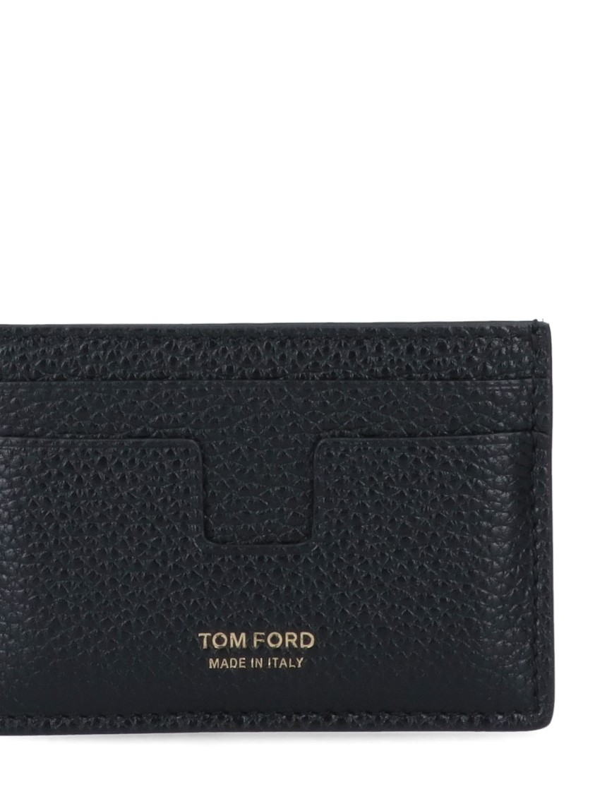 Tom Ford Soft Grain Leather T Line Classic Card Holder