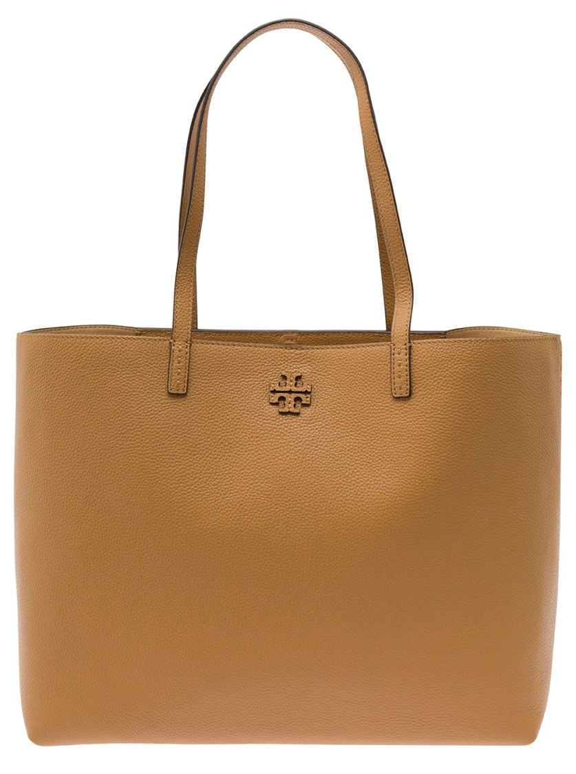 Tory Burch Mcgraw' Brown Tote Bag Wit Double T Detail