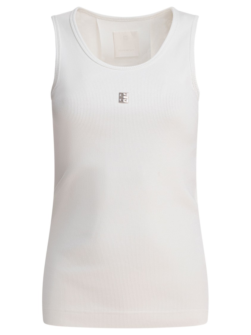 Givenchy Ribbed Tank Top In White