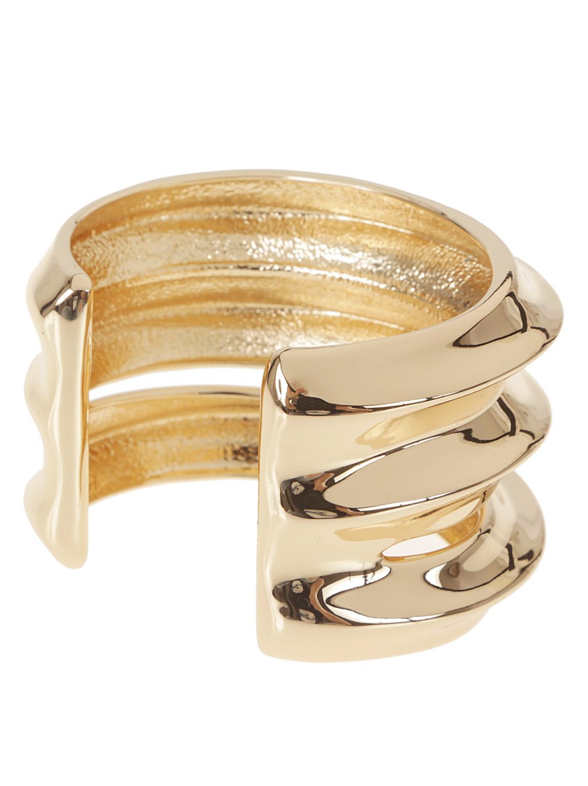 Shop Self-portrait Gold Sculpted Cuff