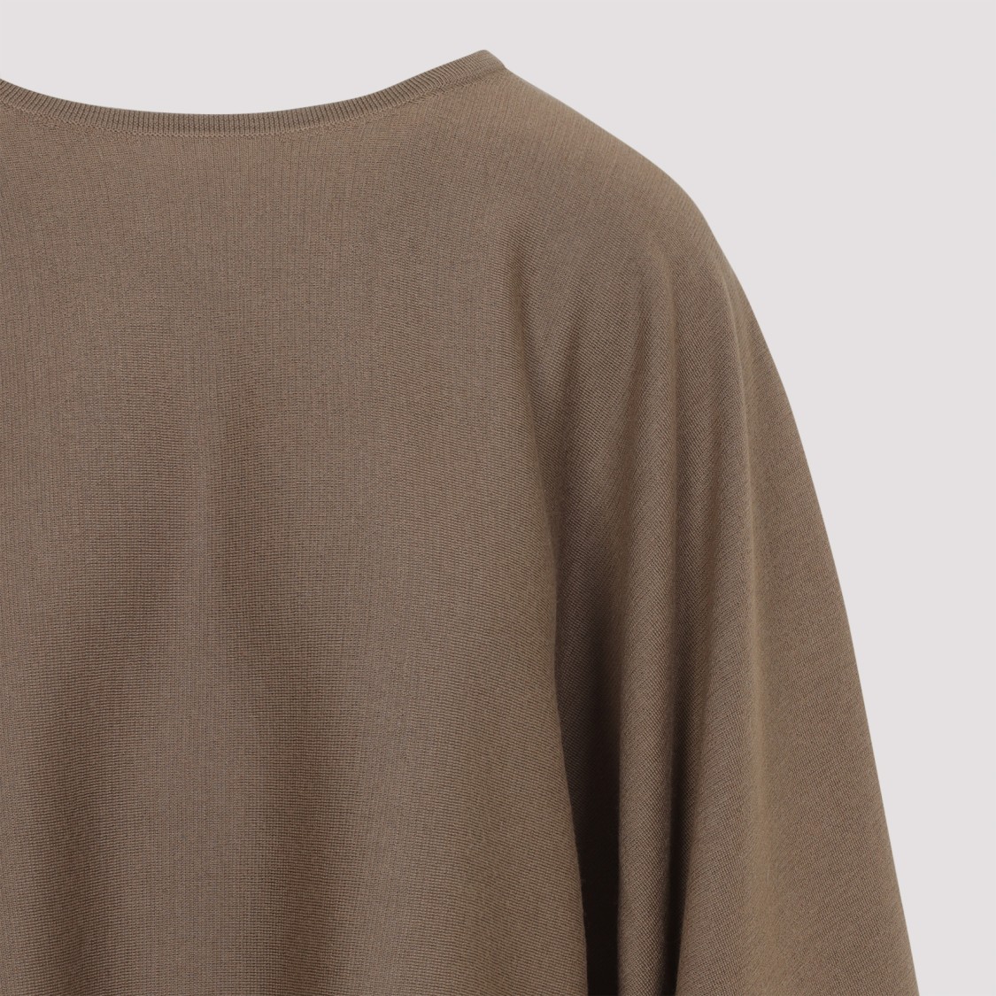 Max Mara Wool Drawstring Cuffs Pullover In Brown