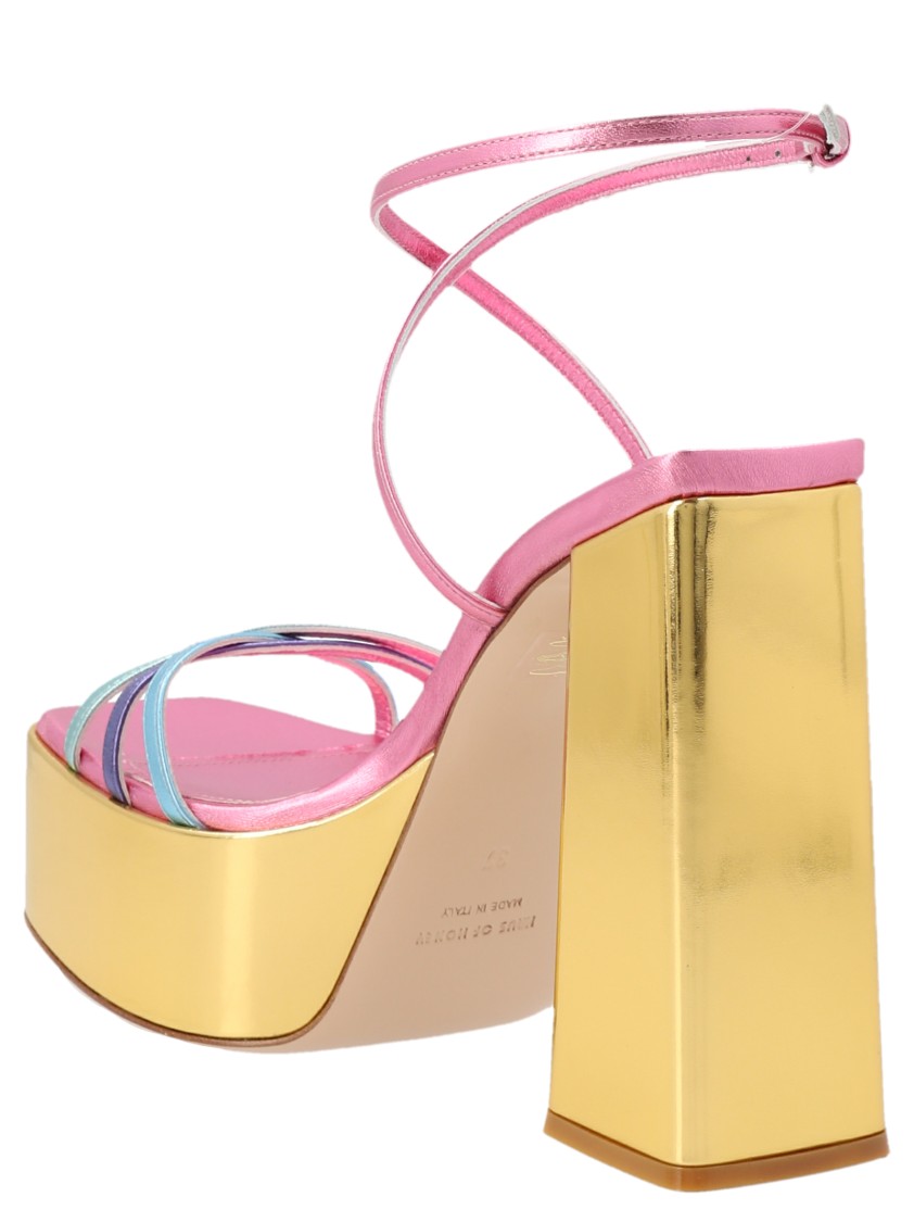 Haus Of Honey Platform Sandals In Multi